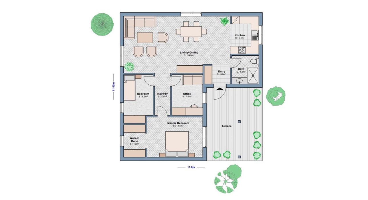 Casa Modular_101_NorgesHus_floor plan
